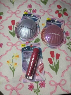 3 New L.A. COLORS Iridescent Shell Makeup Bundle